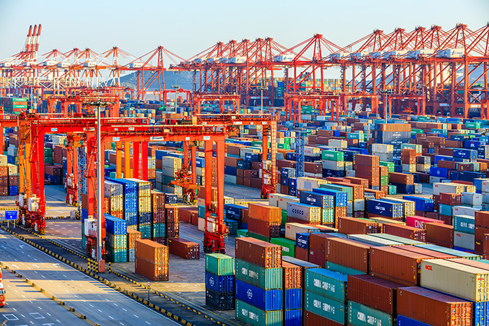 Container port logistics